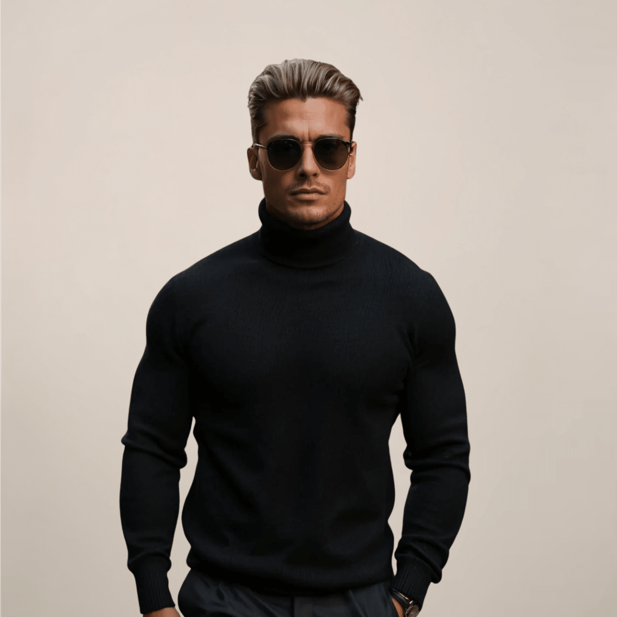 Men's Classic Turtleneck Sweater Slim Fit For Smart Casual Style - Nalani - UK Fashion Clothing and Decor