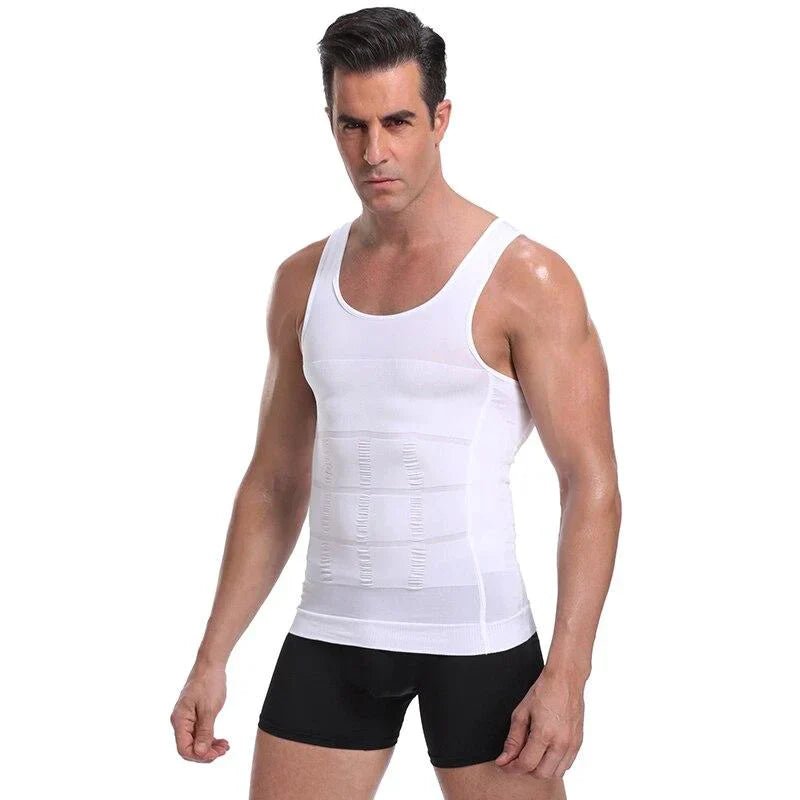 Men's Compression Undershirt – Slimming Compression Shirt That Firms Chest & Belly, Invisible Under Dress Shirts, S–3XL – Massimo - Nalani - Fashion Clothing and Decor