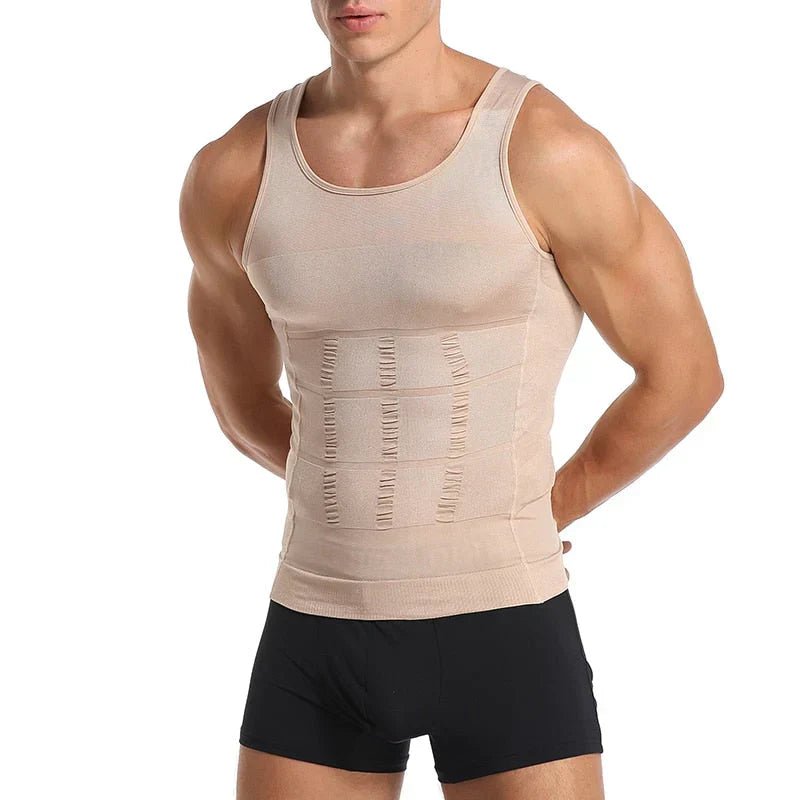 Men's Compression Undershirt – Slimming Compression Shirt That Firms Chest & Belly, Invisible Under Dress Shirts, S–3XL – Massimo - Nalani - Fashion Clothing and Decor