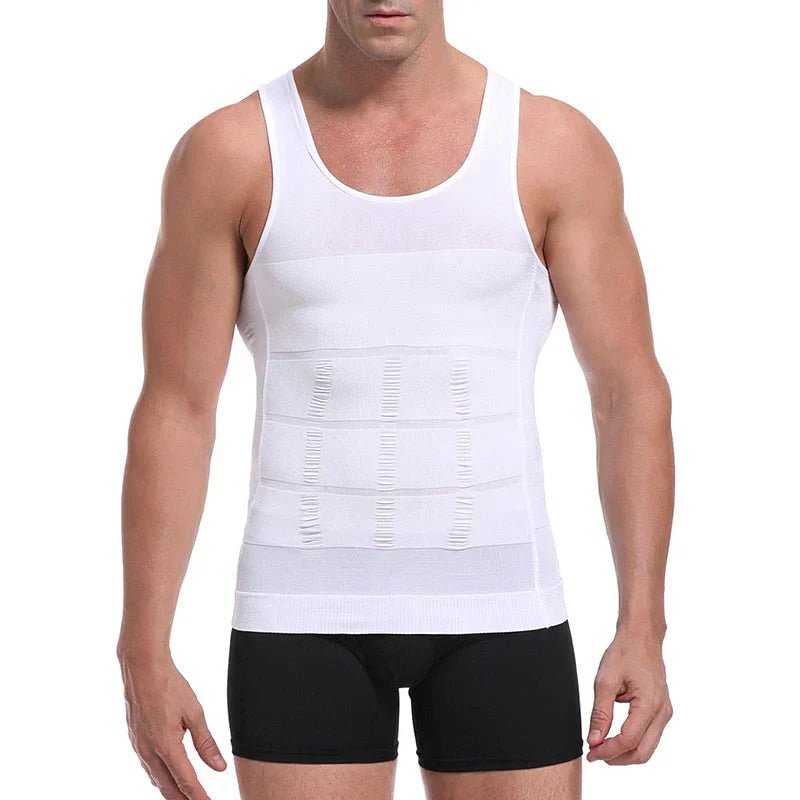 Men's Compression Undershirt – Slimming Compression Shirt That Firms Chest & Belly, Invisible Under Dress Shirts, S–3XL – Massimo - Nalani - Fashion Clothing and Decor
