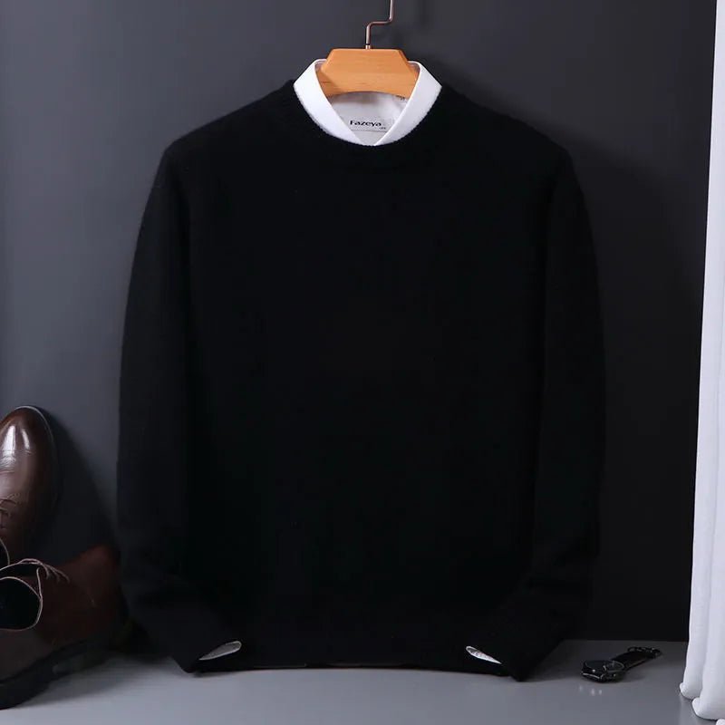 Men's Crew Neck Sweater Long Sleeve Knit for Office and Casual - Nalani - UK Fashion Clothing and Decor