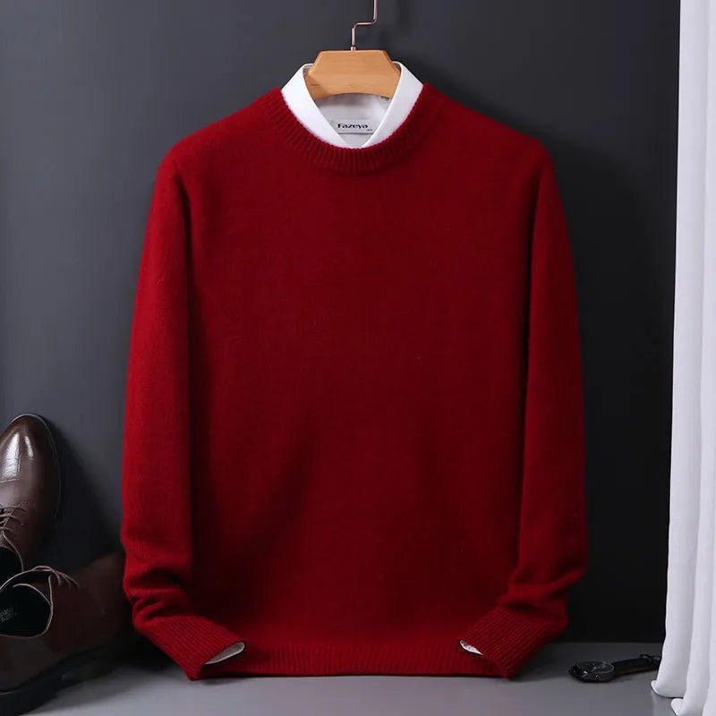 Men's Crew Neck Sweater Long Sleeve Knit for Office and Casual - Nalani - UK Fashion Clothing and Decor