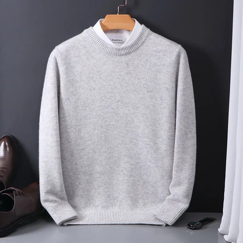 Men's Crew Neck Sweater Long Sleeve Knit for Office and Casual - Nalani - UK Fashion Clothing and Decor