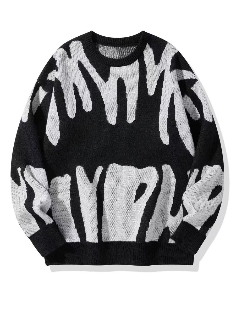 Men's Crew Neck Sweatshirt – Warm Pullover with Modern Pattern, 6 Colors, S–2XL – Calico - Nalani - Fashion Clothing and Decor