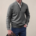 Mens Half Zip Knit Sweater For Smart Casual Wardrobe Essential - Nalani - UK Fashion Clothing and Decor