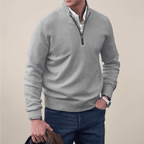 Mens Half Zip Knit Sweater For Smart Casual Wardrobe Essential - Nalani - UK Fashion Clothing and Decor