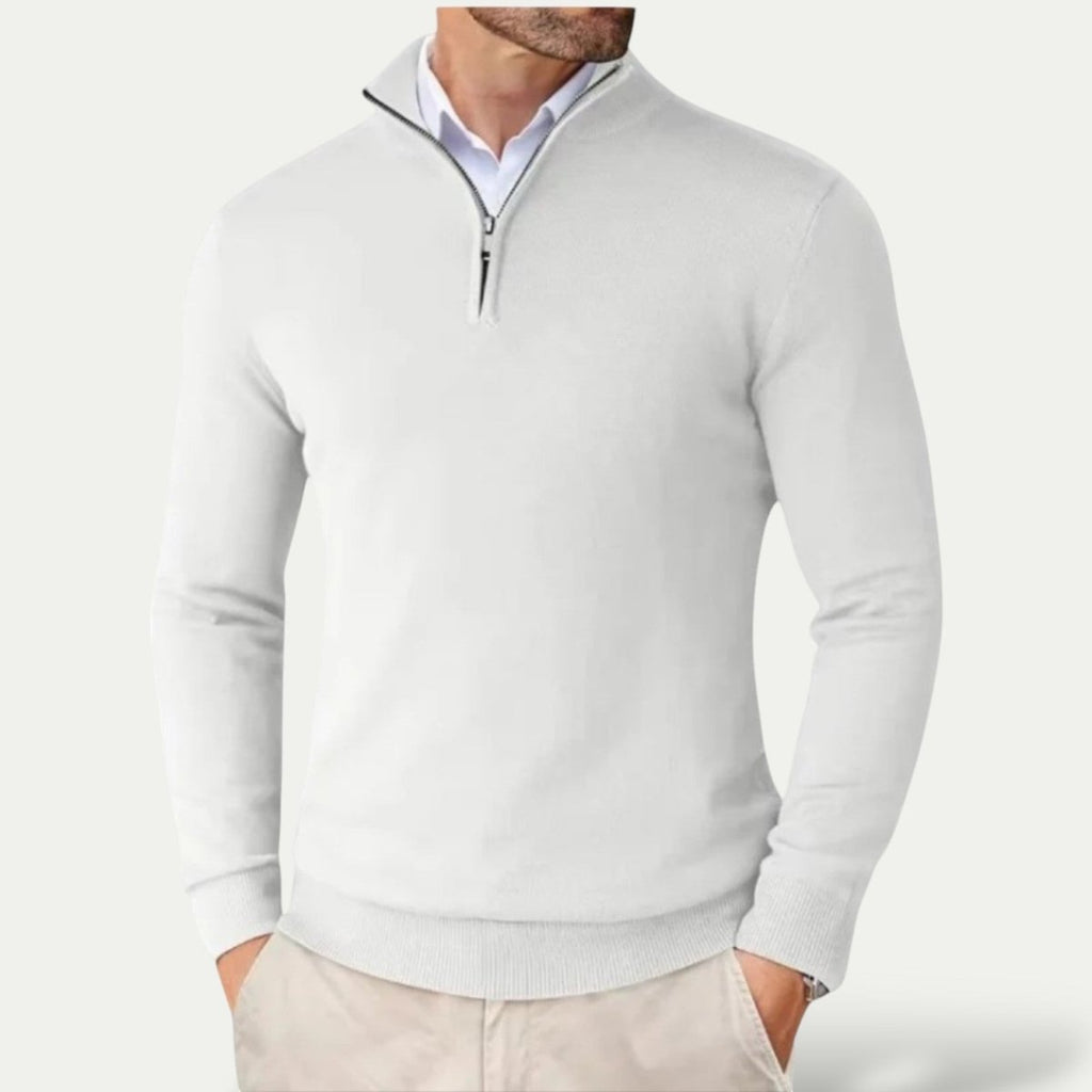Men's Half Zip Pullover Long Sleeves All Season Smart Casual - Nalani - UK Fashion Clothing and Decor