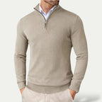 Men's Half Zip Pullover Long Sleeves All Season Smart Casual - Nalani - UK Fashion Clothing and Decor