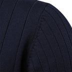 Mens Half Zip Ribbed Sweater With Mock Neck For Layering - Nalani - UK Fashion Clothing and Decor
