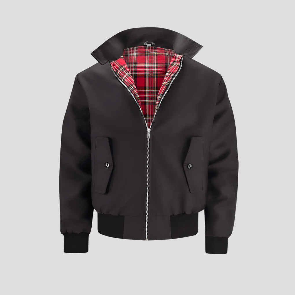 Men's Harrington Jacket – Classic Lightweight Zip Jacket with Stand Collar for Spring & Fall, M–3XL – Hommes - Nalani - Fashion Clothing and Decor