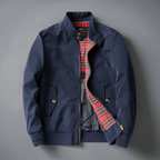 Mens Harrington Zip Front Jacket With Stand Collar Bomber Style - Nalani - UK Fashion Clothing and Decor