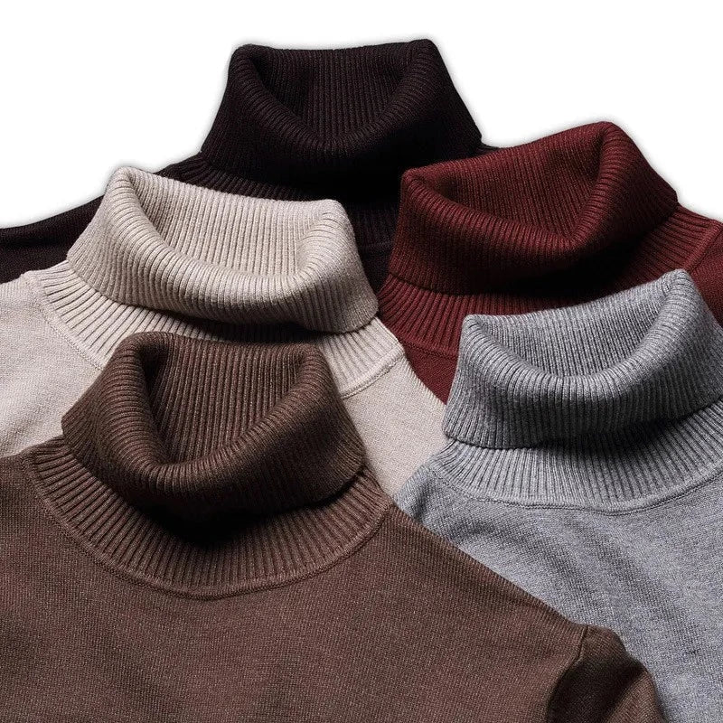 Mens High Neck Knitwear Sweater For Layering Essentials - Nalani - UK Fashion Clothing and Decor