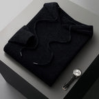 Men's Hoodie Sweater With Minimalist Knit And Drawstring Hood - Nalani - UK Fashion Clothing and Decor