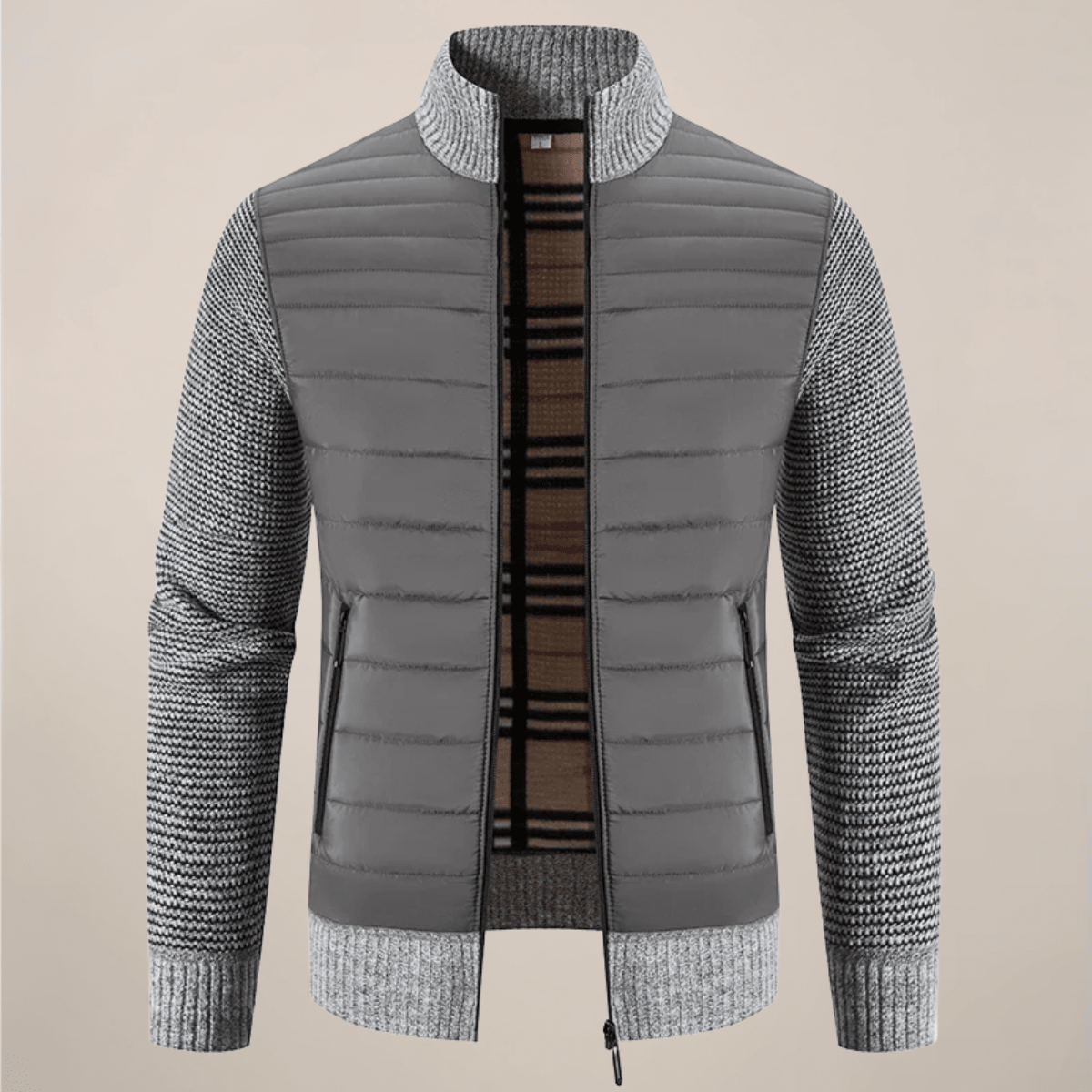 Men's Hybrid Fleece Jacket Warmth Comfort Modern Style - Nalani - Fashion Clothing and Decor