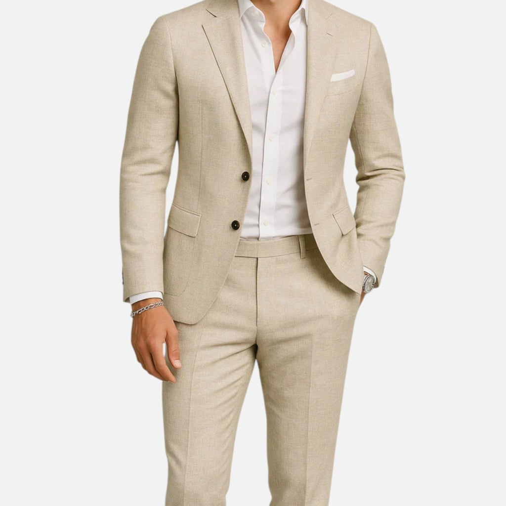 Men's Linen Suit - 2-Piece Classic Summer Casual Suit - Nalani - Fashion Clothing and Decor