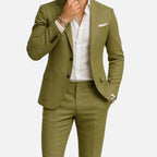 Men's Linen Suit - 2-Piece Classic Summer Casual Suit - Nalani - Fashion Clothing and Decor