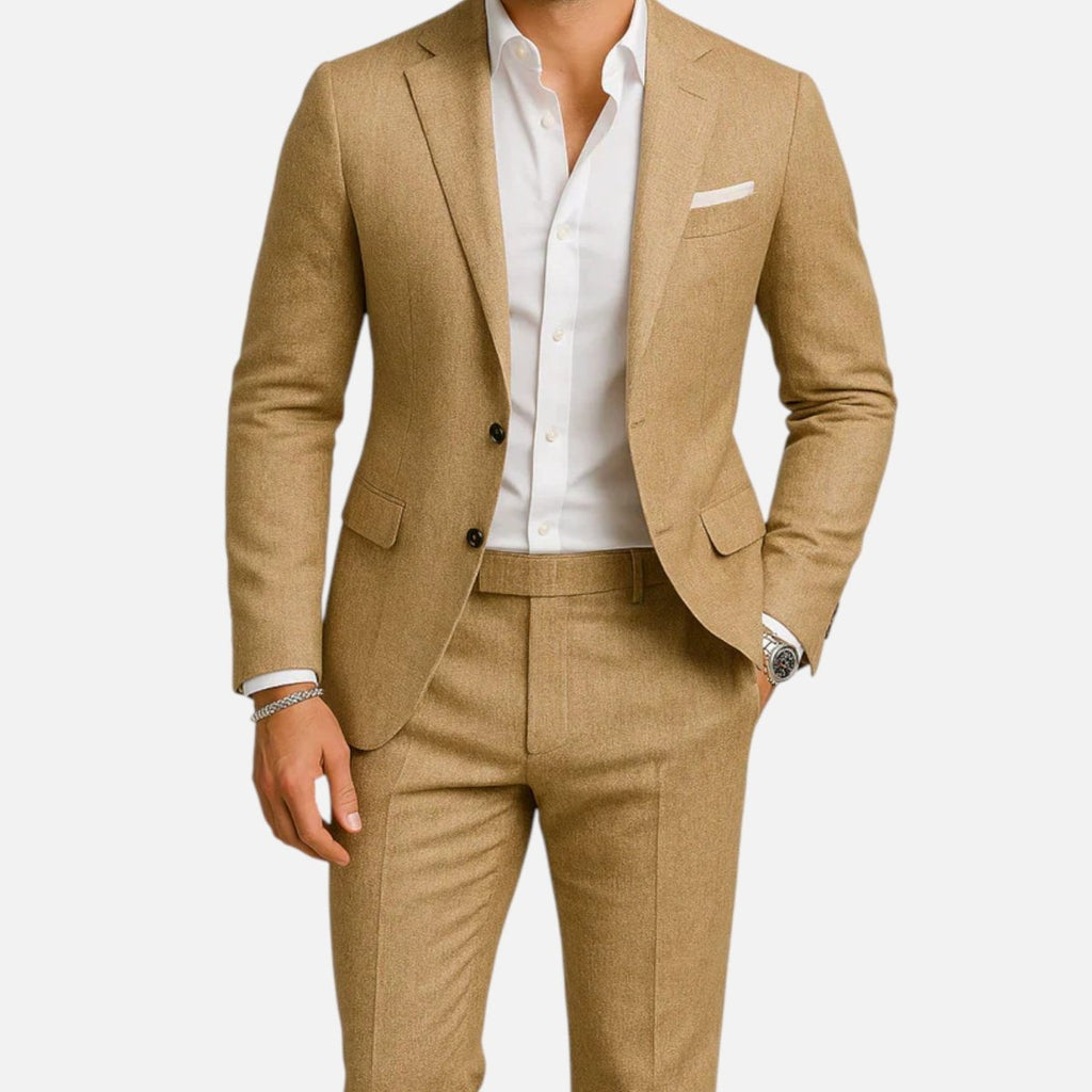 Men's Linen Suit - 2-Piece Classic Summer Casual Suit - Nalani - Fashion Clothing and Decor