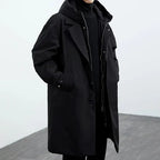 Men's Long Waterproof Puffer Trench Coat With Hood - Nalani - UK Fashion Clothing and Decor