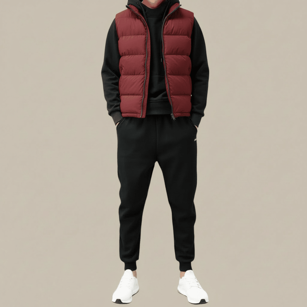 Mens Padded Gilet With Zip Fastening For Smart Casual Layer - Nalani - Fashion Clothing and Decor