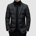 Mens Padded Jacket With Notch Lapels Insulated Outerwear - Nalani - UK Fashion Clothing and Decor