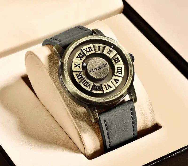 Men's Quartz Watch Classic Timepiece With Stainless Band - Nalani - UK Fashion Clothing and Decor