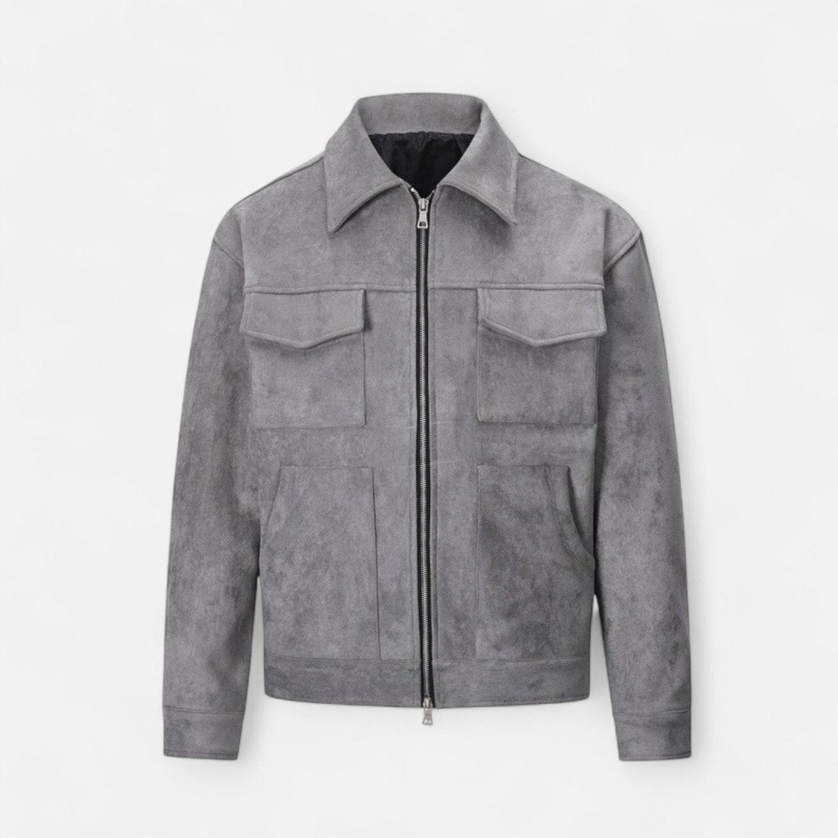 Men's Relaxed - Fit Zip Jacket With Utility Pockets Everyday Wear - Nalani - UK Fashion Clothing and Decor