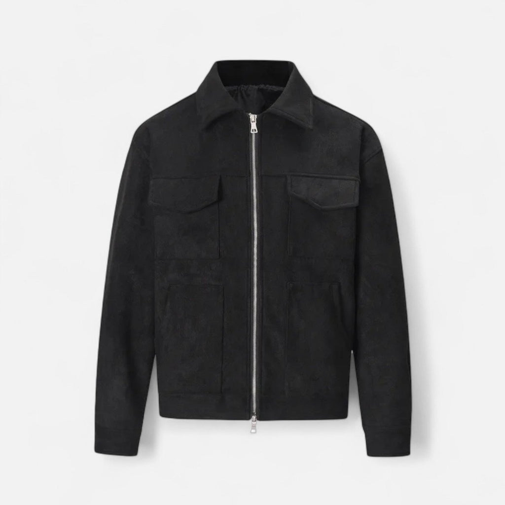 Men's Relaxed - Fit Zip Jacket With Utility Pockets Everyday Wear - Nalani - UK Fashion Clothing and Decor