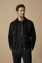 Men's Relaxed - Fit Zip Jacket With Utility Pockets Everyday Wear - Nalani - UK Fashion Clothing and Decor
