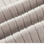 Mens Ribbed Half Zip Sweater in Neutral Tones for Versatile Style - Nalani - UK Fashion Clothing and Decor