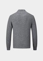 Mens Ribbed Zip Through Cardigan Funnel Neck Sweater - Nalani - UK Fashion Clothing and Decor