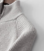 Mens Ribbed Zip Through Cardigan Funnel Neck Sweater - Nalani - UK Fashion Clothing and Decor