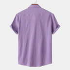 Men's Short Sleeve Polo Shirt With Chest Pocket Button Up - Nalani - UK Fashion Clothing and Decor