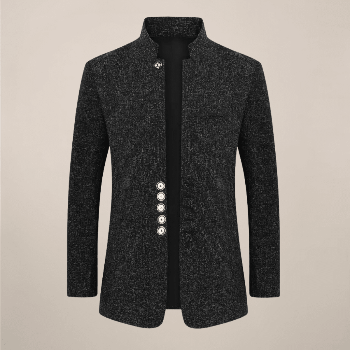 Men's Stand Collar Jacket Single Breasted With Pockets For Casual - Nalani - Fashion Clothing and Decor