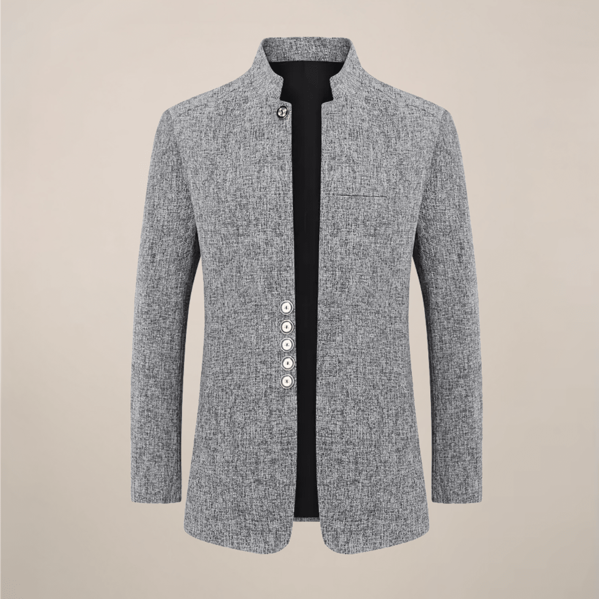 Men's Stand Collar Jacket Single Breasted With Pockets For Casual - Nalani - Fashion Clothing and Decor