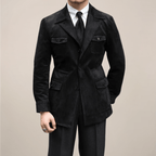 Mens Suede Safari Jacket Slim Fit With Four Pocket - Nalani - Fashion Clothing and Decor