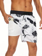 Men's Swim Shorts - Multi-Print Selection and Integrated Compression Liner - Nalani - Fashion Clothing and Decor