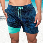 Men's Swim Shorts - Multi-Print Selection and Integrated Compression Liner - Nalani - Fashion Clothing and Decor