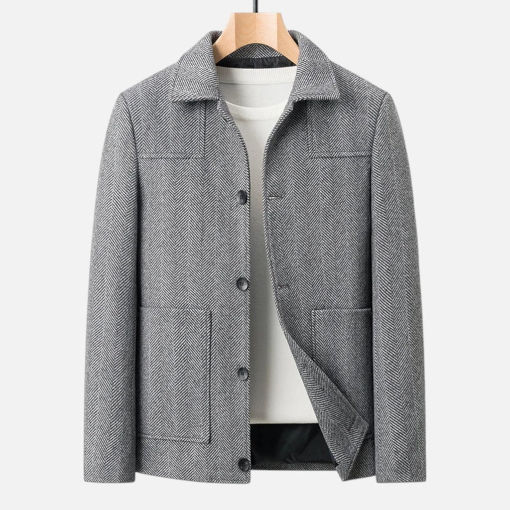 Mens Tailored Button Front Jacket For Business Casual Wear - Nalani - UK Fashion Clothing and Decor