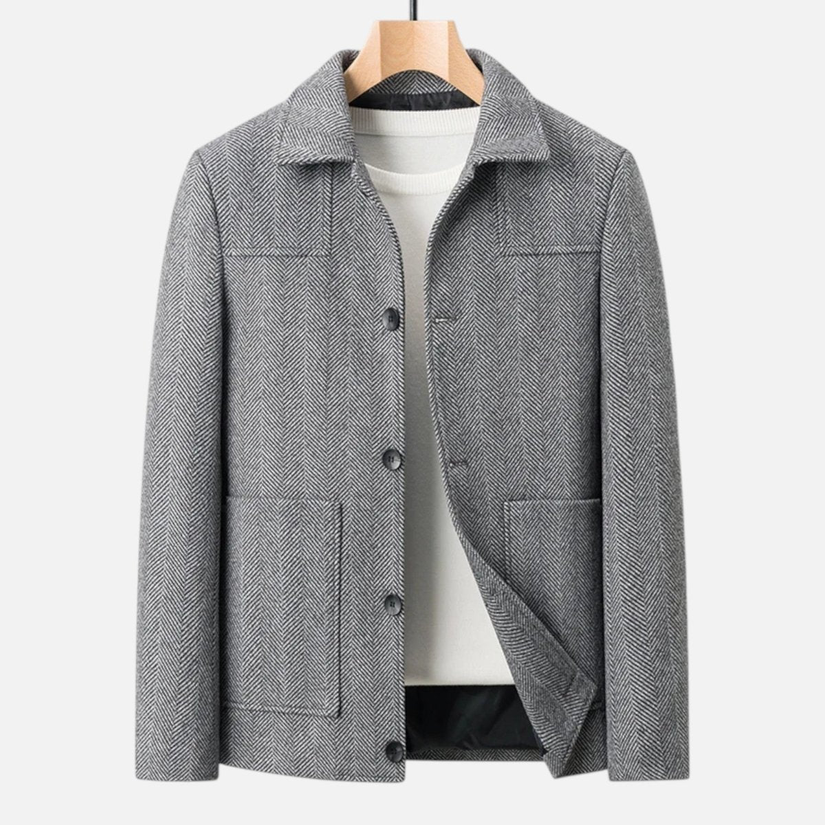 Mens Tailored Button Front Jacket For Business Casual Wear - Nalani - UK Fashion Clothing and Decor