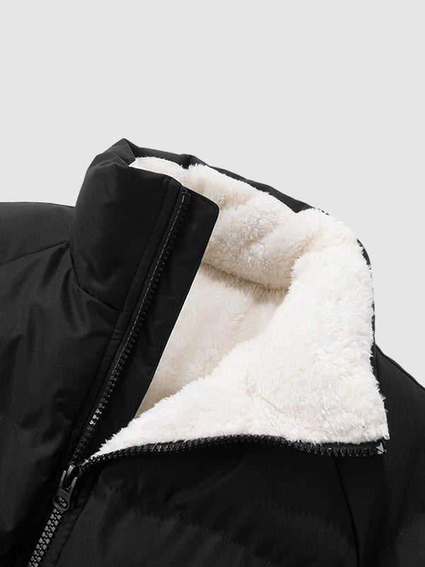 Mens Thick Puffer Jacket With Fleece Lining For Winter - Nalani - UK Fashion Clothing and Decor