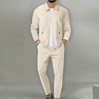 Men's Tracksuit Set - 2-Piece Zip Jacket and Slim Trousers - Nalani - Fashion Clothing and Decor