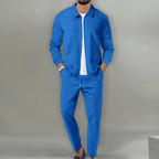 Men's Tracksuit Set - 2-Piece Zip Jacket and Slim Trousers - Nalani - Fashion Clothing and Decor
