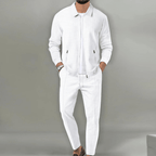 Men's Tracksuit Set - 2-Piece Zip Jacket and Slim Trousers - Nalani - Fashion Clothing and Decor