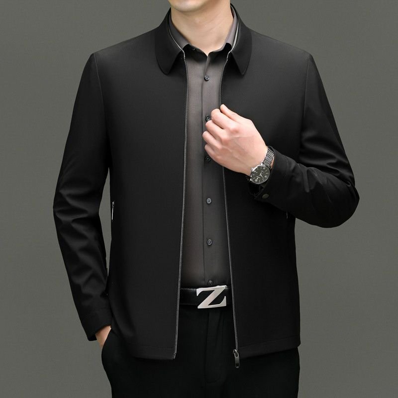 Mens Transitional Zip Up Jacket Lightweight Minimalist Design - Nalani - UK Fashion Clothing and Decor