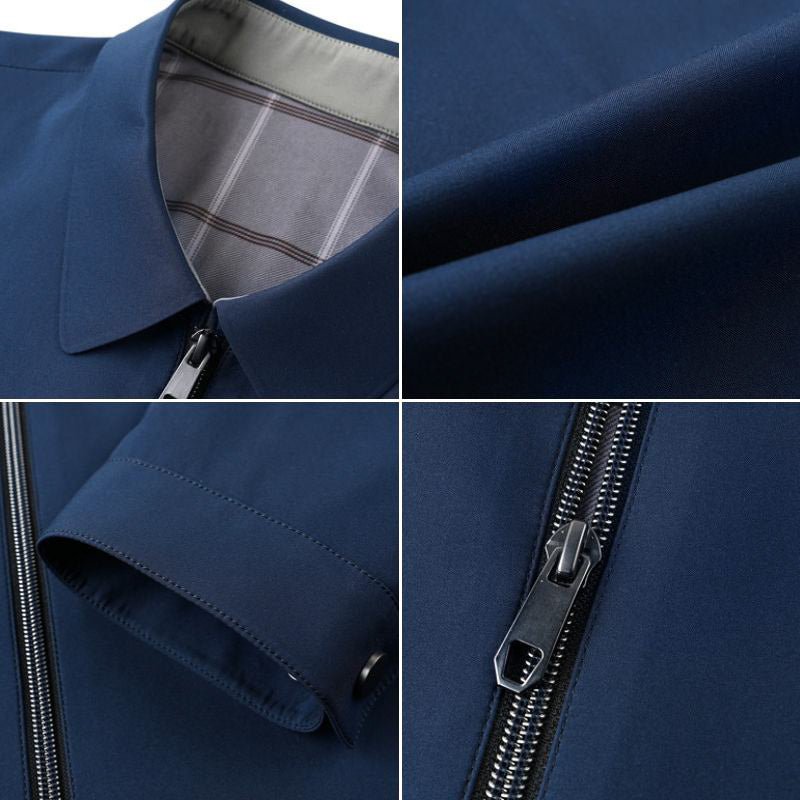 Mens Transitional Zip Up Jacket Lightweight Minimalist Design - Nalani - UK Fashion Clothing and Decor