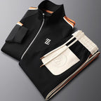 Men's Two Piece Zip Jacket Tracksuit Set With Side Stripe Joggers - Nalani - UK Fashion Clothing and Decor