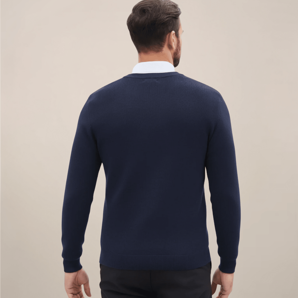 Mens V Neck Sweater For Autumn And Winter Layering Classic Knit - Nalani - UK Fashion Clothing and Decor