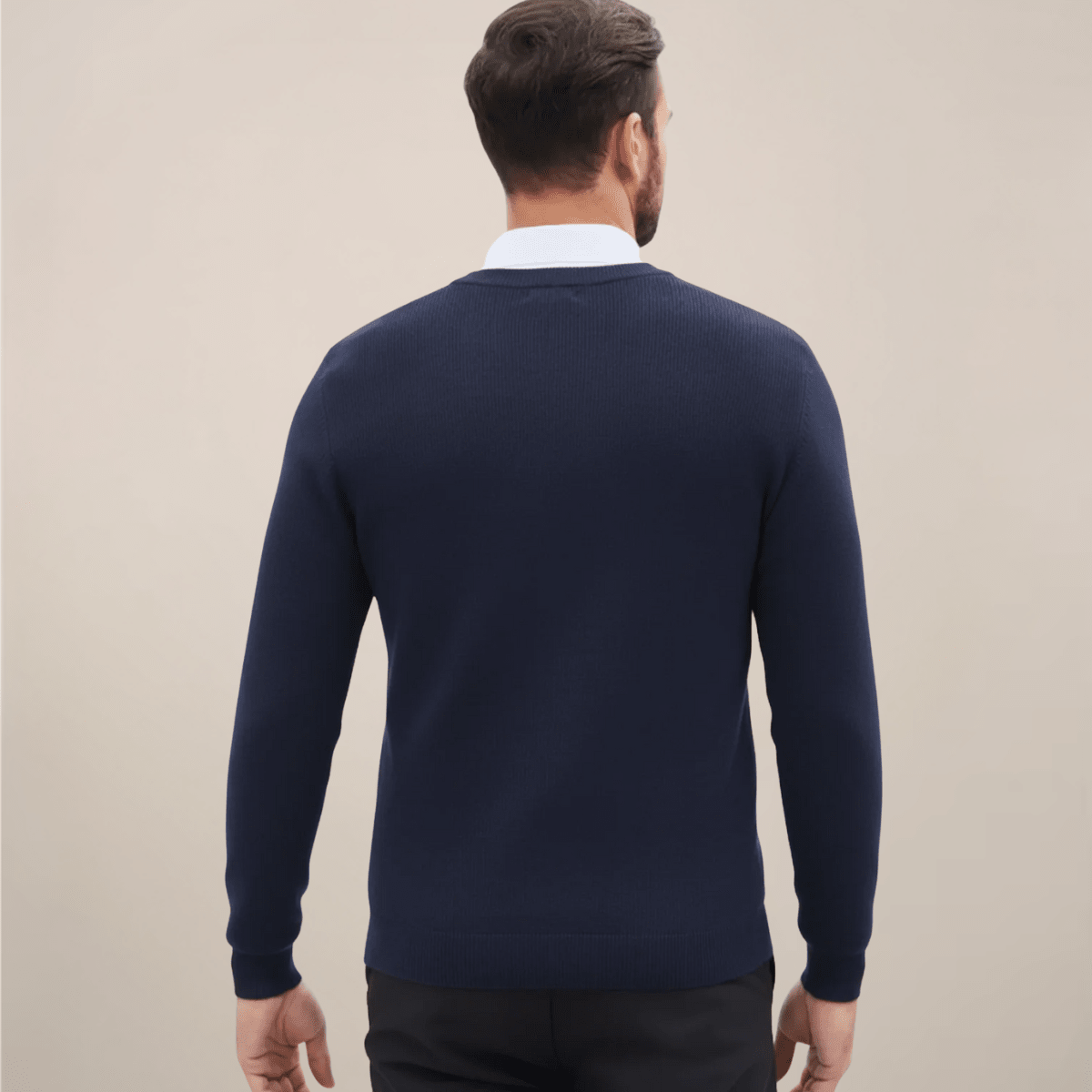 Mens V Neck Sweater For Autumn And Winter Layering Classic Knit - Nalani - UK Fashion Clothing and Decor