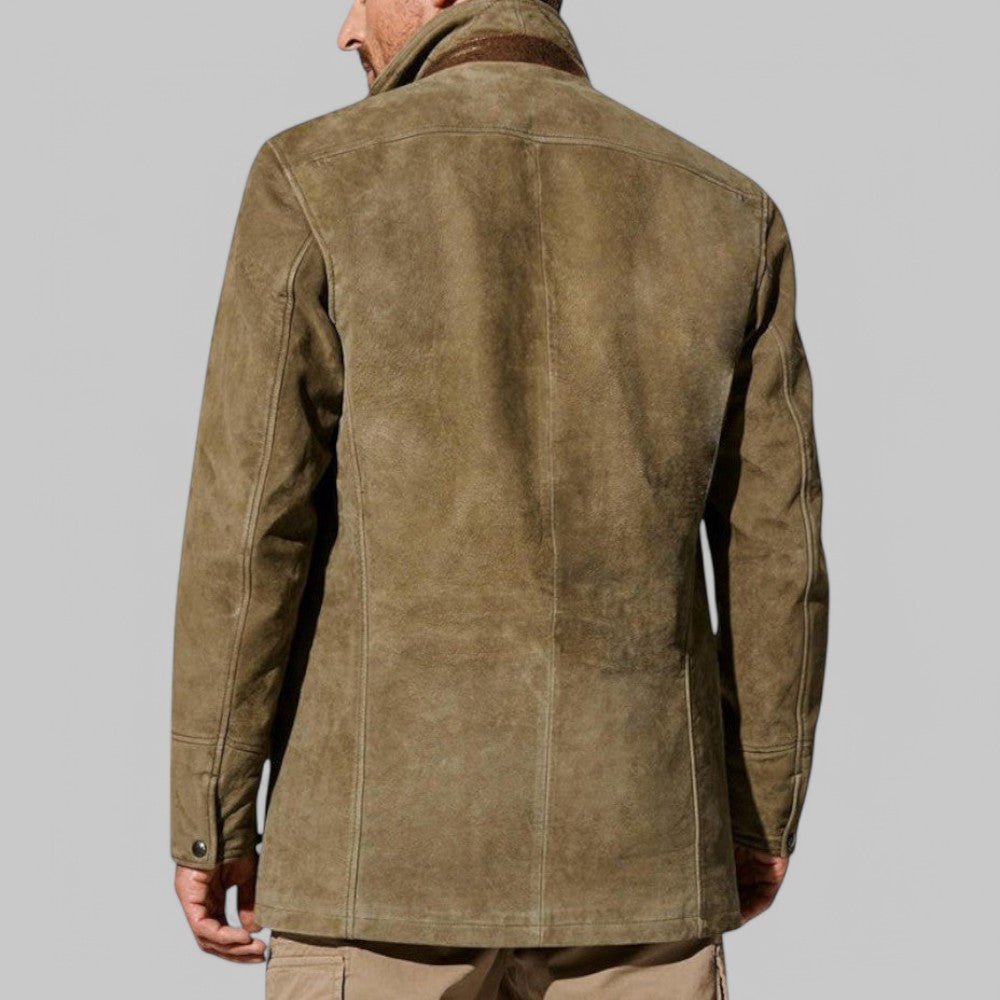 Mens Vintage Field Jacket With Classic Button Front For Autumn - Nalani - Fashion Clothing and Decor