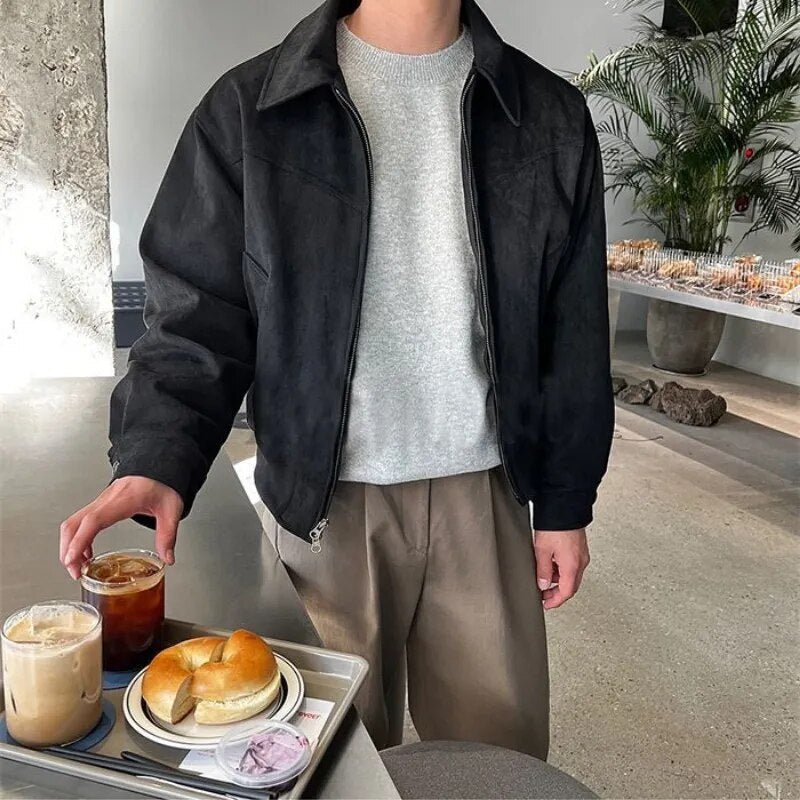 Men's Vintage Zip Front Jacket Casual Outerwear For Everyday Wear - Nalani - Fashion Clothing and Decor